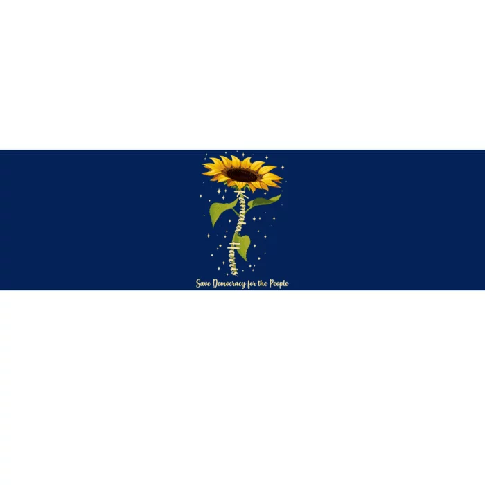 Kamala Harris Save Democracy For The People Sunflower Bumper Sticker