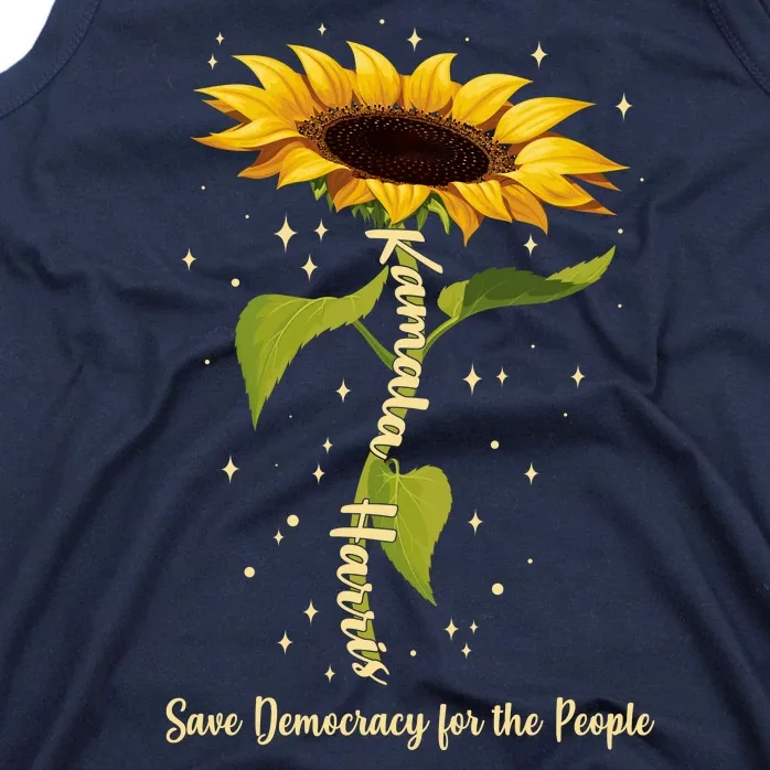 Kamala Harris Save Democracy For The People Sunflower Tank Top