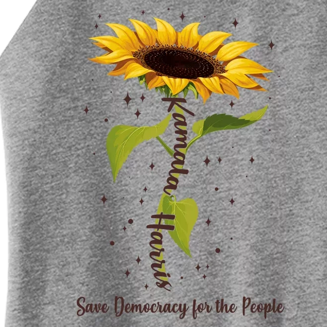 Kamala Harris Save Democracy For The People Sunflower Women’s Perfect Tri Rocker Tank