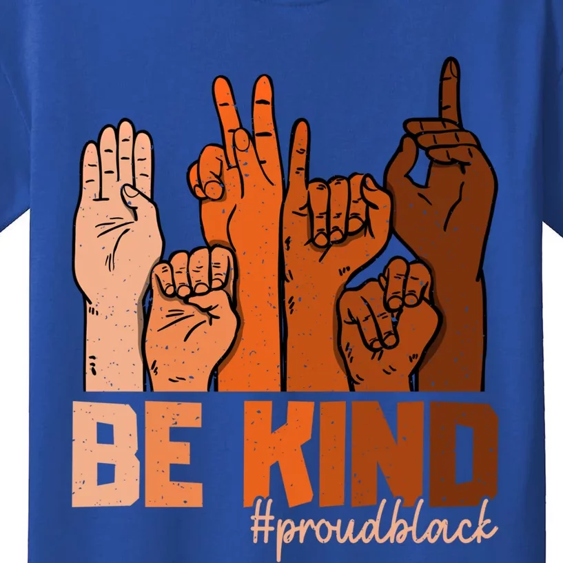 Kind Hand Signs Juneteenth Black Lives Matter Black History Gift Kids T-Shirt