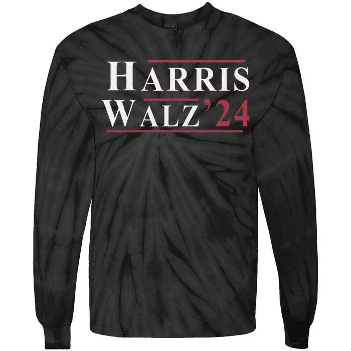 Kamala Harris Tim Walz 2024 Democrat Elections Tie-Dye Long Sleeve Shirt