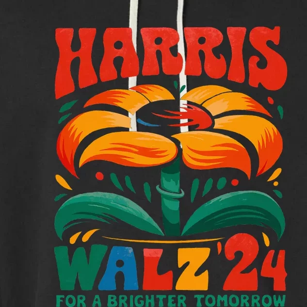 Kamala Harris Tim Walz 2024 Peace Lgbt Harris Walz Waltz Garment-Dyed Fleece Hoodie