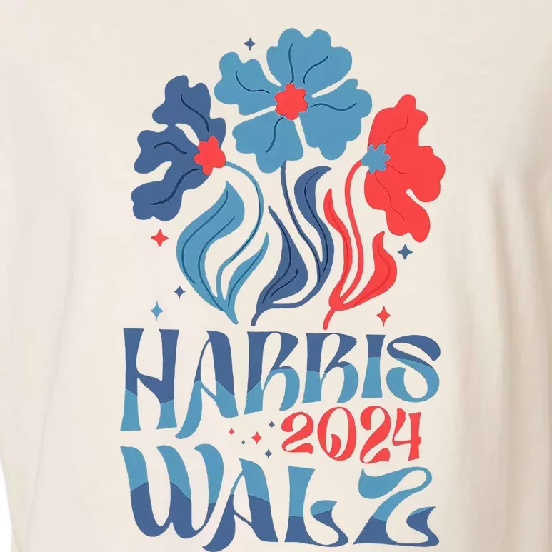 Kamala Harris Tim Walz 2024 Boho Aesthetic Harris Waltz 2024 Garment-Dyed Women's Muscle Tee