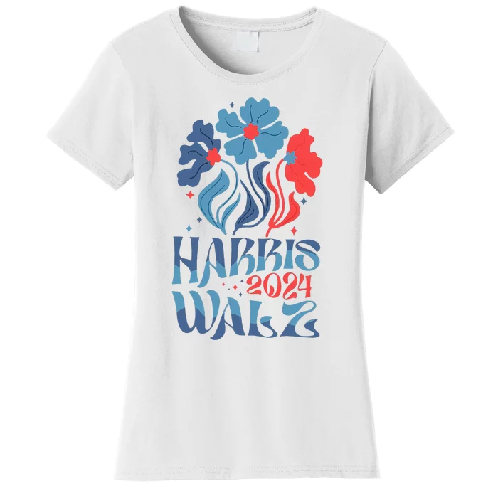 Kamala Harris Tim Walz 2024 Boho Aesthetic Harris Waltz 2024 Women's T-Shirt