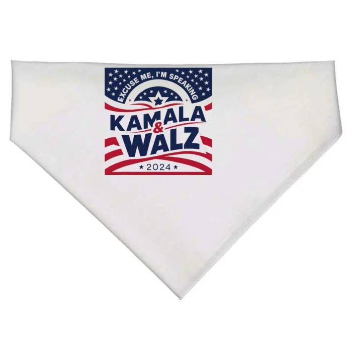 Kamala Harris Tim Walz 2024 USA-Made Doggie Bandana