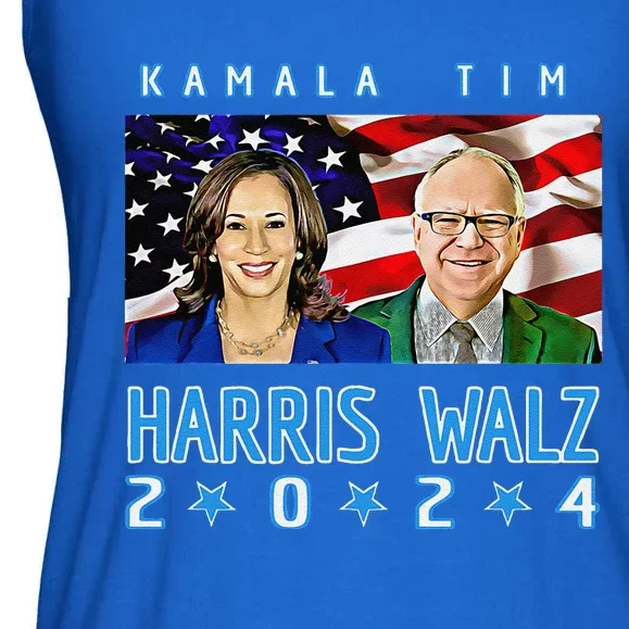 Kamala Harris Tim Walz The 2024 Democratic Party Nov 5 Win Ladies Essential Flowy Tank