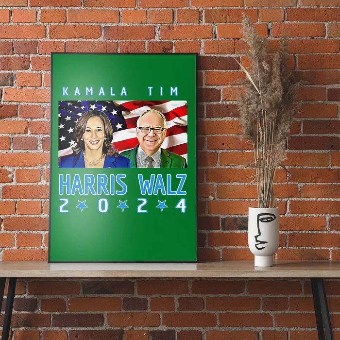 Kamala Harris Tim Walz The 2024 Democratic Party Nov 5 Win Poster