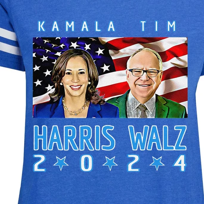 Kamala Harris Tim Walz The 2024 Democratic Party Nov 5 Win Enza Ladies Jersey Football T-Shirt