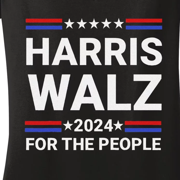 Kamala Harris Tim Walz Waltz Women's V-Neck T-Shirt