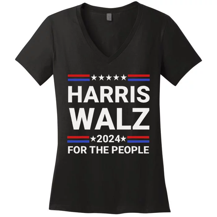 Kamala Harris Tim Walz Waltz Women's V-Neck T-Shirt