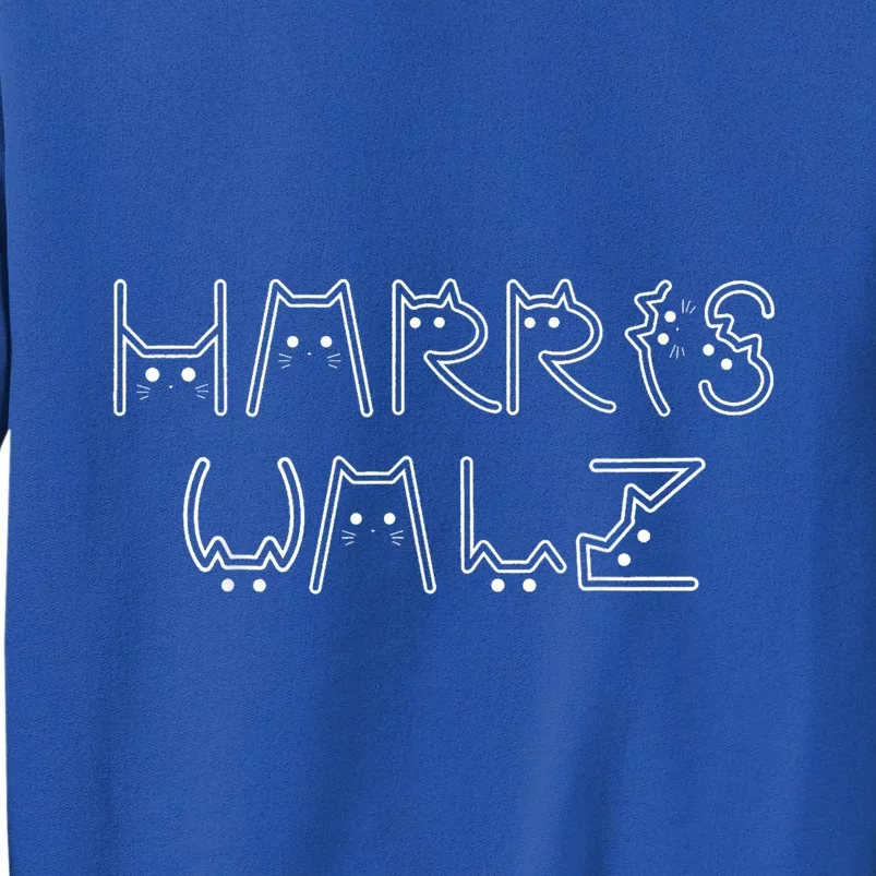 Kamala Harris Tim Walz Waltz Cat Letter Font Design 2024 Sweatshirt