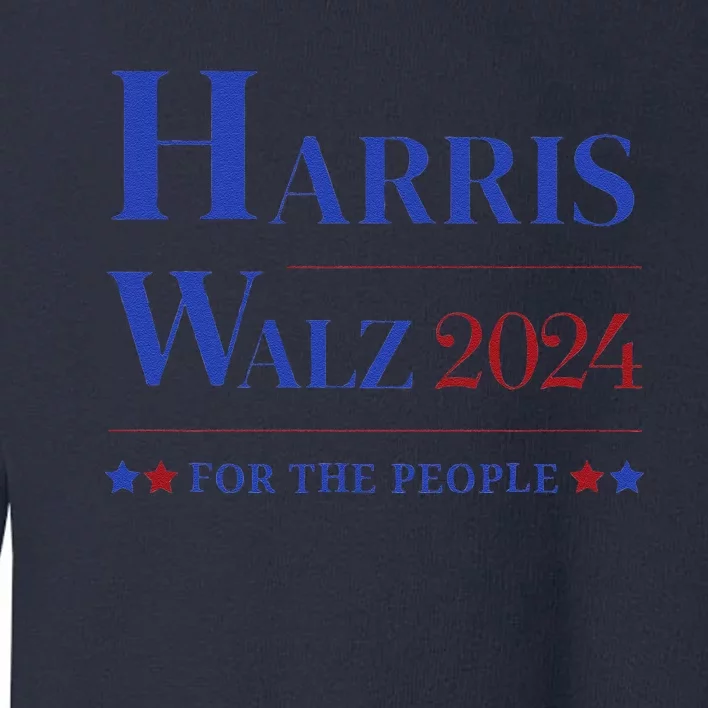 Kamala Harris Tim Walz Waltz Election Party Wear Toddler Sweatshirt