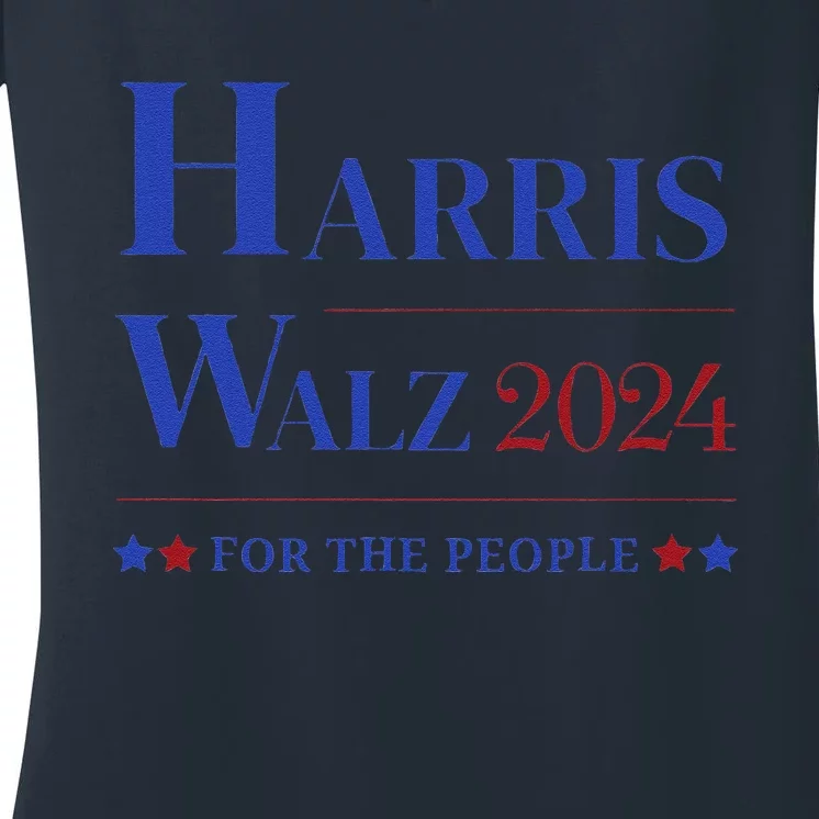 Kamala Harris Tim Walz Waltz Election Party Wear Women's V-Neck T-Shirt