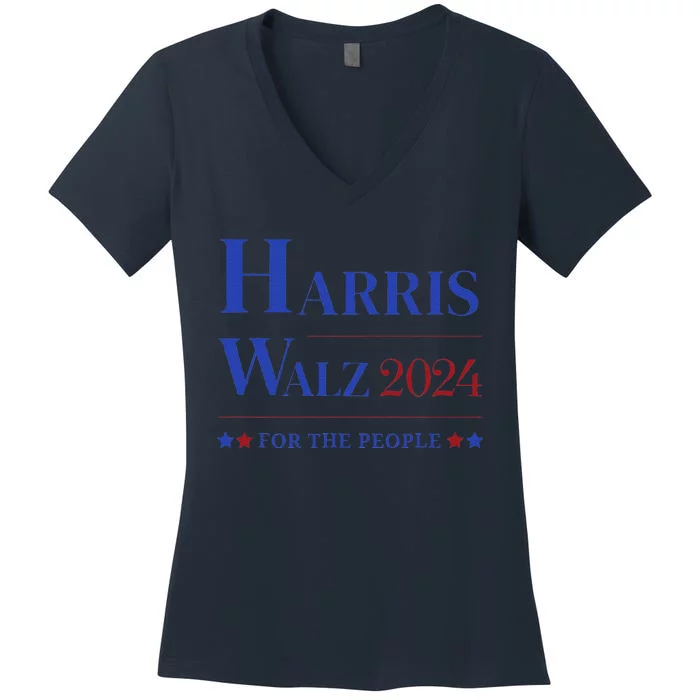 Kamala Harris Tim Walz Waltz Election Party Wear Women's V-Neck T-Shirt