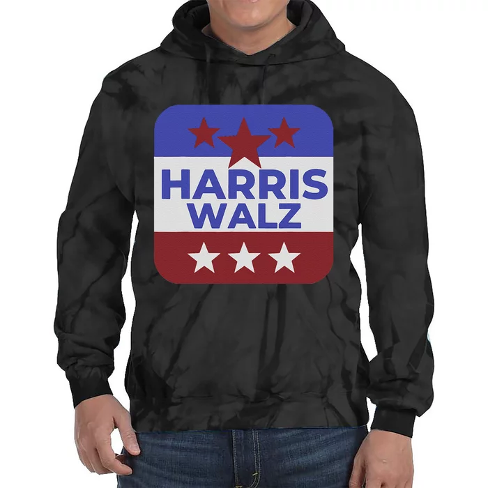 Kamala Harris Tim Walz Waltz Election Party Wear Tie Dye Hoodie