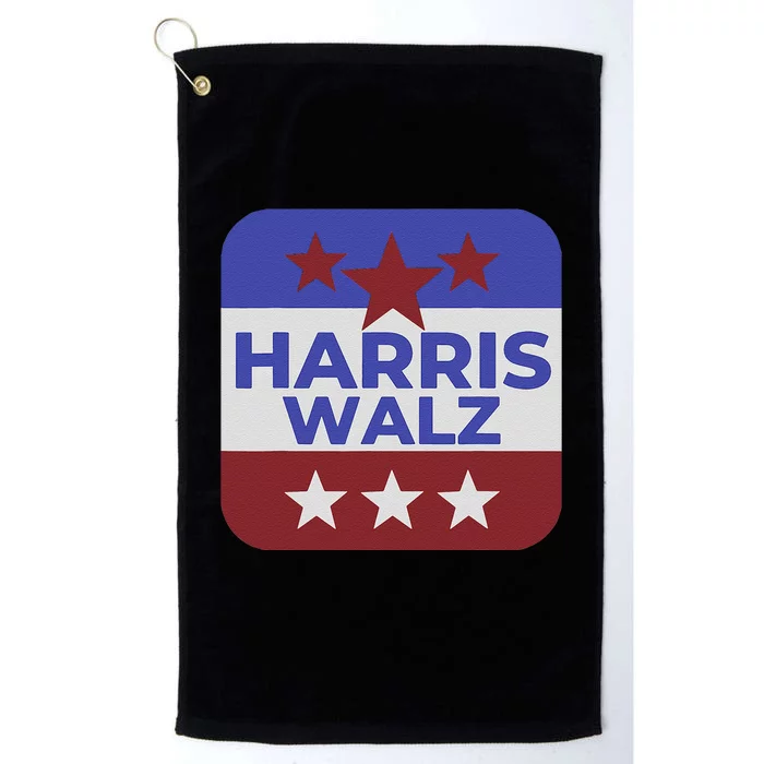 Kamala Harris Tim Walz Waltz Election Party Wear Platinum Collection Golf Towel