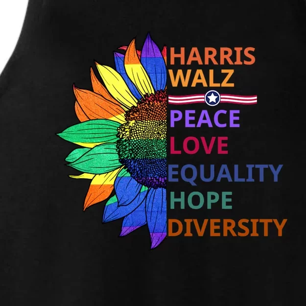 Kamala Harris Tim Walz Waltz Ladies Tri-Blend Wicking Tank