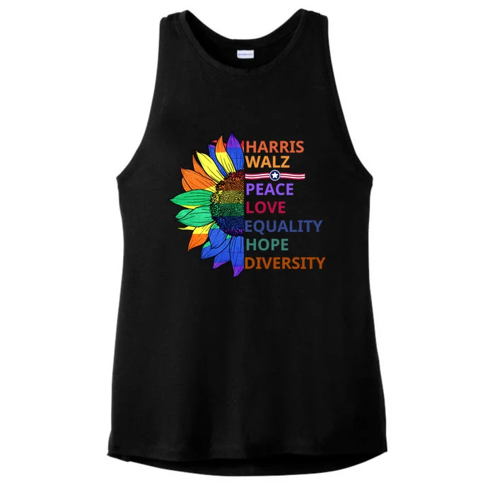 Kamala Harris Tim Walz Waltz Ladies Tri-Blend Wicking Tank