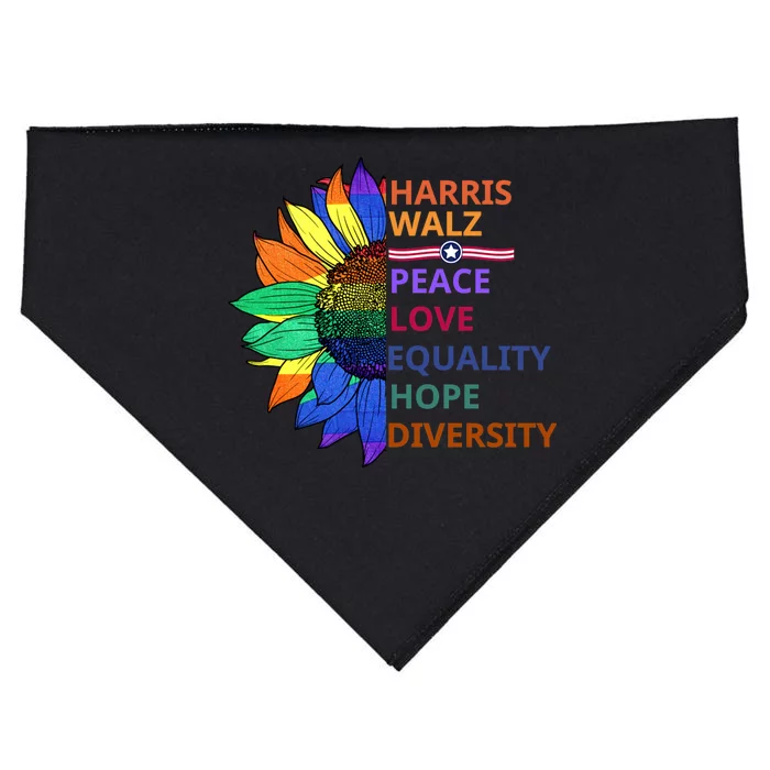 Kamala Harris Tim Walz Waltz USA-Made Doggie Bandana