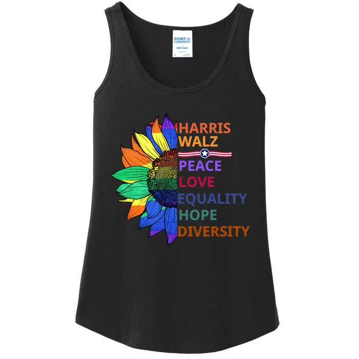 Kamala Harris Tim Walz Waltz Ladies Essential Tank