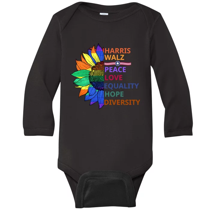 Kamala Harris Tim Walz Waltz Baby Long Sleeve Bodysuit