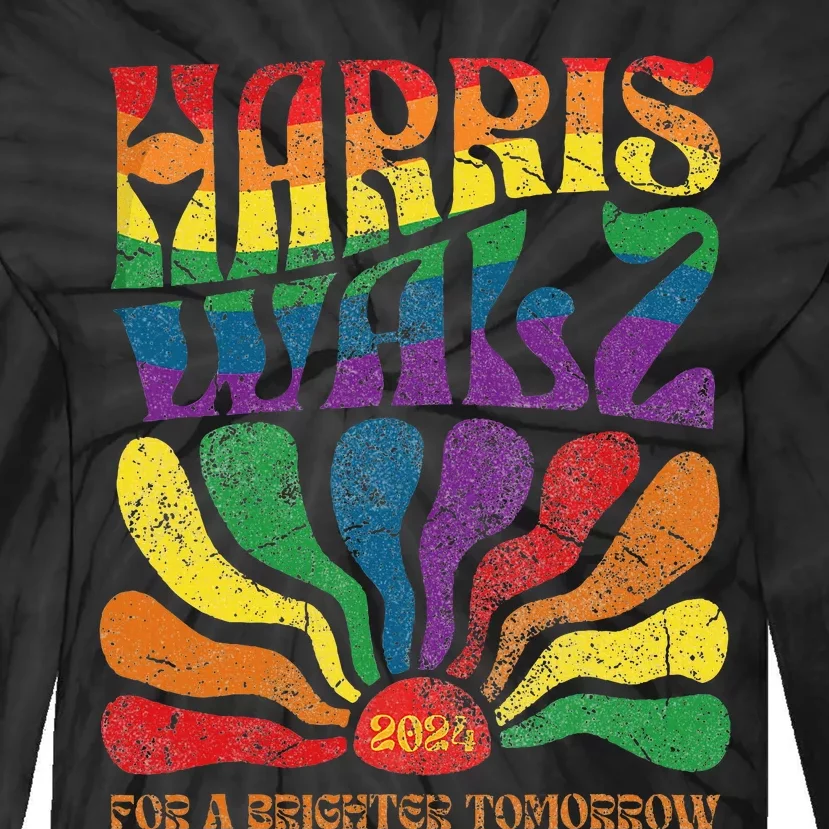 Kamala Harris Tim Waltz 2024 Tie-Dye Long Sleeve Shirt