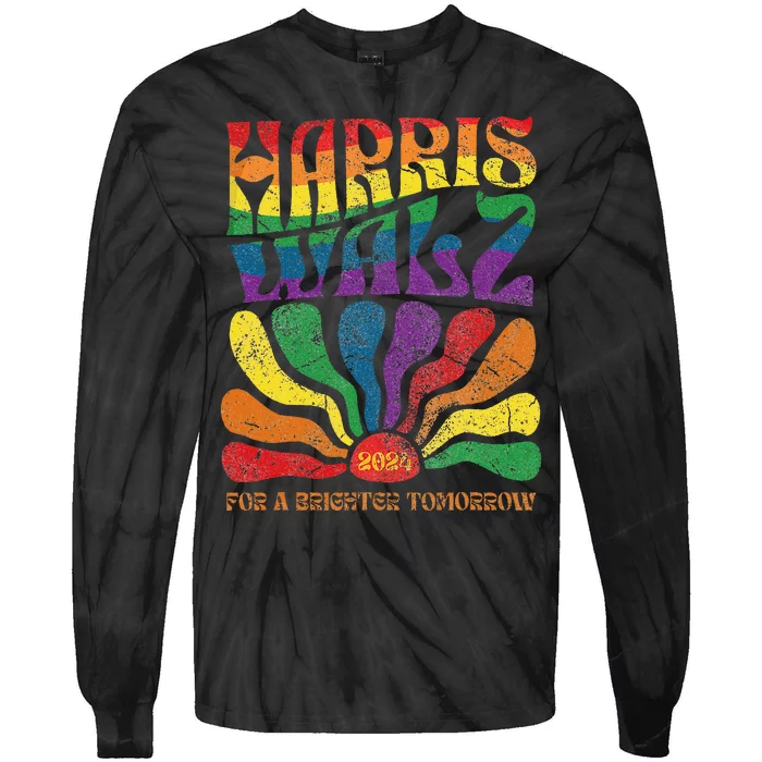 Kamala Harris Tim Waltz 2024 Tie-Dye Long Sleeve Shirt