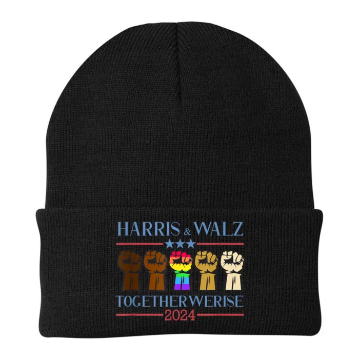 Kamala Harris Tim Walz 2024 Election Lgbt Harris Walz Waltz Knit Cap Winter Beanie