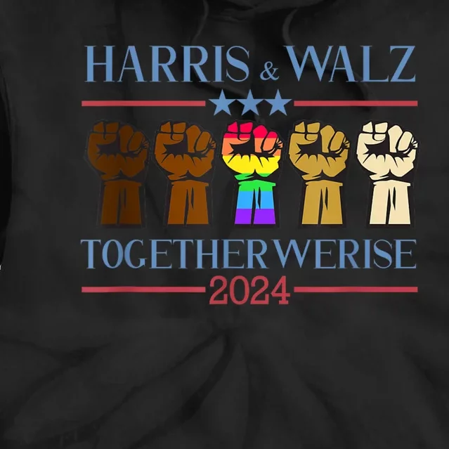 Kamala Harris Tim Walz 2024 Election Lgbt Harris Walz Waltz Tie Dye Hoodie