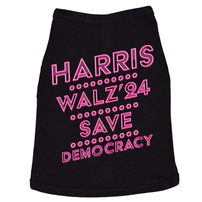 Kamala Harris Tim Walz 2024 Election Harris Waltz Save Demo Cracy Doggie Tank