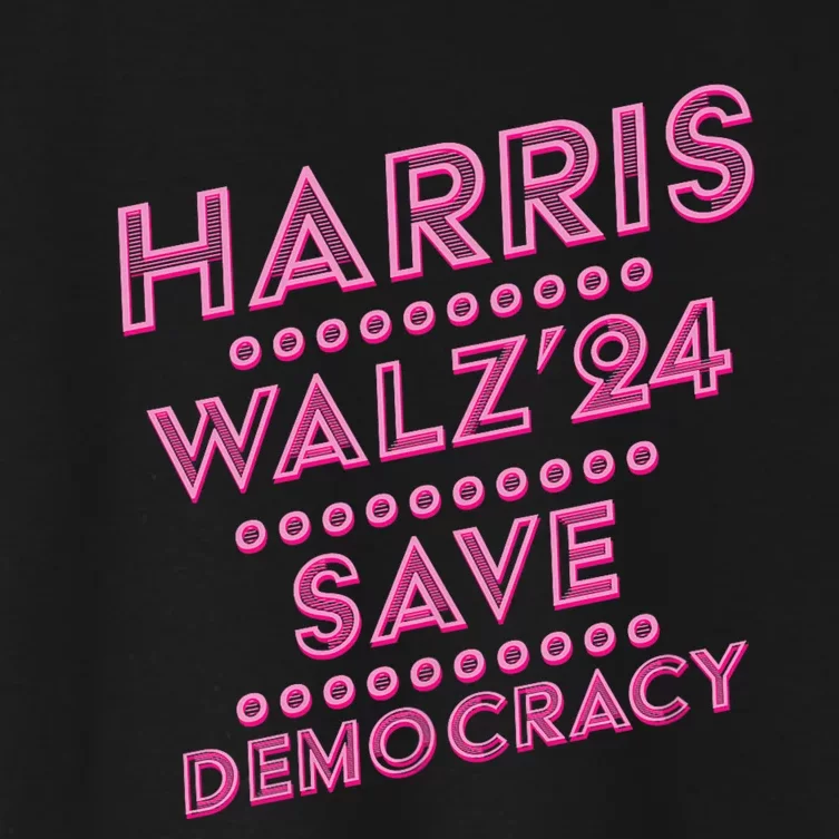 Kamala Harris Tim Walz 2024 Election Harris Waltz Save Demo Cracy Women's Crop Top Tee