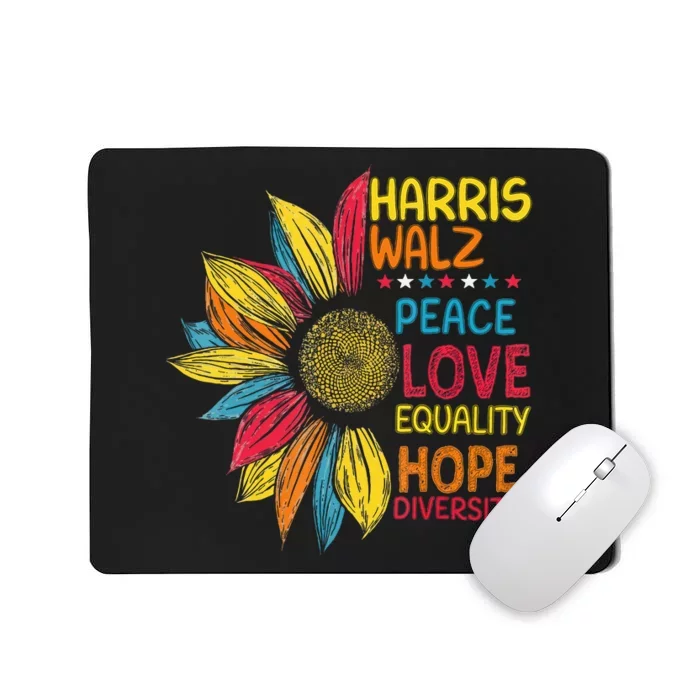 Kamala Harris Tim Walz 2024 Peace Lgbt Harris Walz Waltz Mousepad