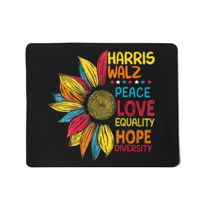 Kamala Harris Tim Walz 2024 Peace Lgbt Harris Walz Waltz Mousepad