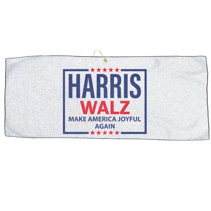 Kamala Harris Tim Walz Waltz Make America Joyful Again 2024 Large Microfiber Waffle Golf Towel