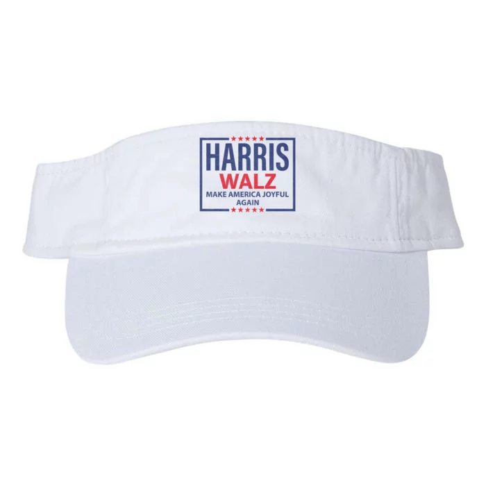 Kamala Harris Tim Walz Waltz Make America Joyful Again 2024 Valucap Bio-Washed Visor