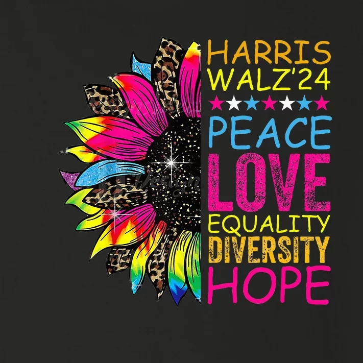 Kamala Harris Tim Walz 2024 Peace Lgbt Harris Walz Waltz Toddler Long Sleeve Shirt