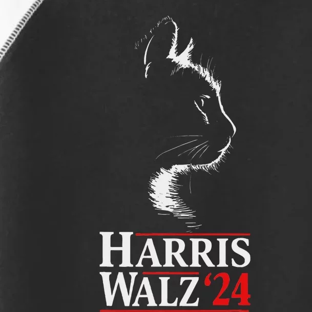 Kamala Harris Tim Walz Waltz 2024 Vp Funny Cat Harris Waltz Toddler Fine Jersey T-Shirt