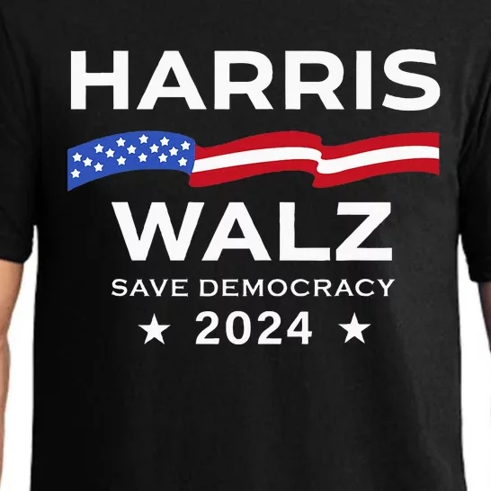 Kamala Harris Tim Waltz 2024 Save Democracy Election 2024 Pajama Set