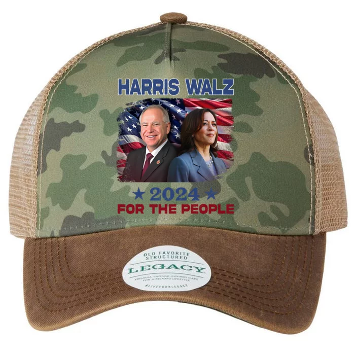 Kamala Harris Tim Walz Waltz 2024 For The People Legacy Tie Dye Trucker Hat