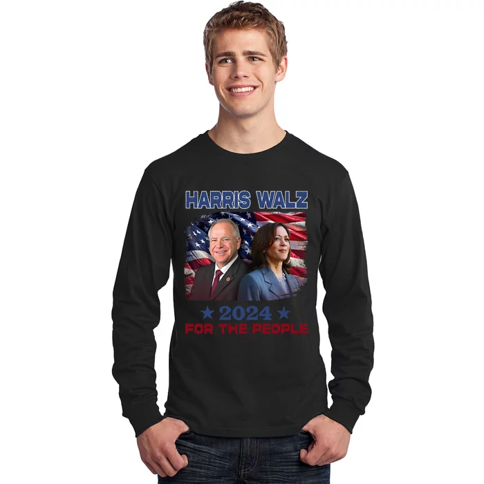 Kamala Harris Tim Walz Waltz 2024 For The People Long Sleeve Shirt