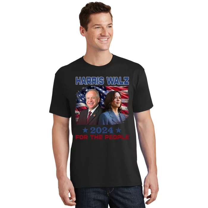 Kamala Harris Tim Walz Waltz 2024 For The People T-Shirt