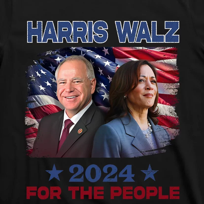 Kamala Harris Tim Walz Waltz 2024 For The People T-Shirt