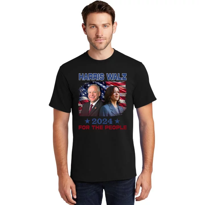 Kamala Harris Tim Walz Waltz 2024 For The People Tall T-Shirt