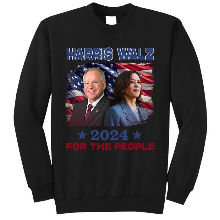 Kamala Harris Tim Walz Waltz 2024 For The People Tall Sweatshirt