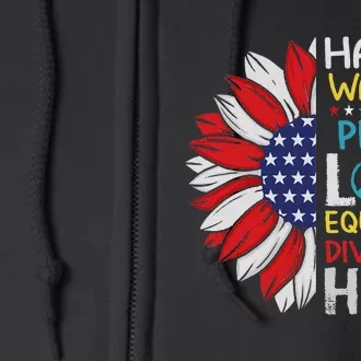 Kamala Harris Tim Walz 2024 Peace Lgbt Harris Walz Waltz Full Zip Hoodie