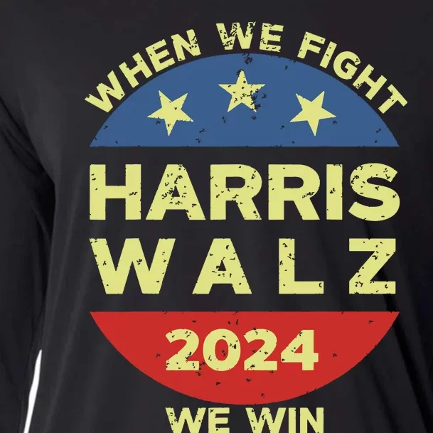 Kamala Harris Tim Walz 2024 When We Fight We Win Cooling Performance Long Sleeve Crew