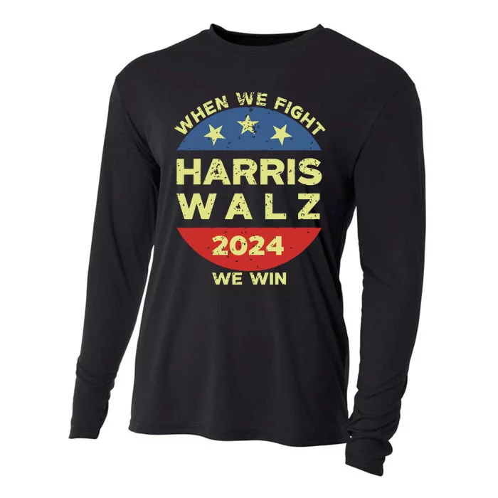 Kamala Harris Tim Walz 2024 When We Fight We Win Cooling Performance Long Sleeve Crew