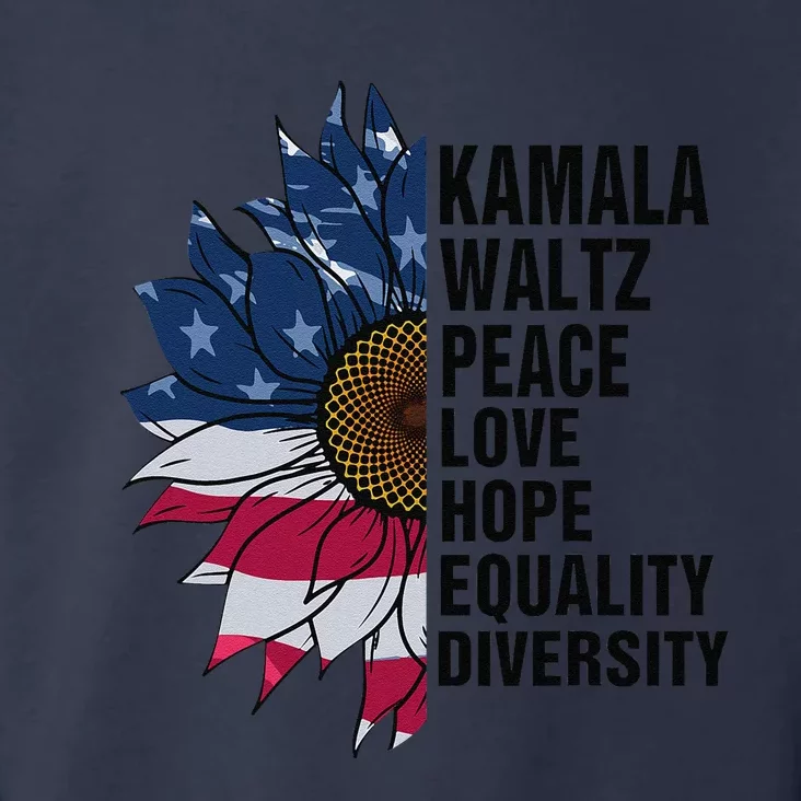 Kamala Harris Tim Walz 2024 Peace Lgbt Harris Walz Waltz Toddler Hoodie