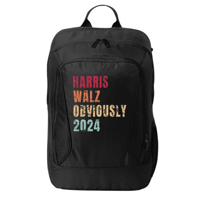 Kamala Harris Tim Walz (Waltz) Harris Walz. Obviously. 2024 City Backpack