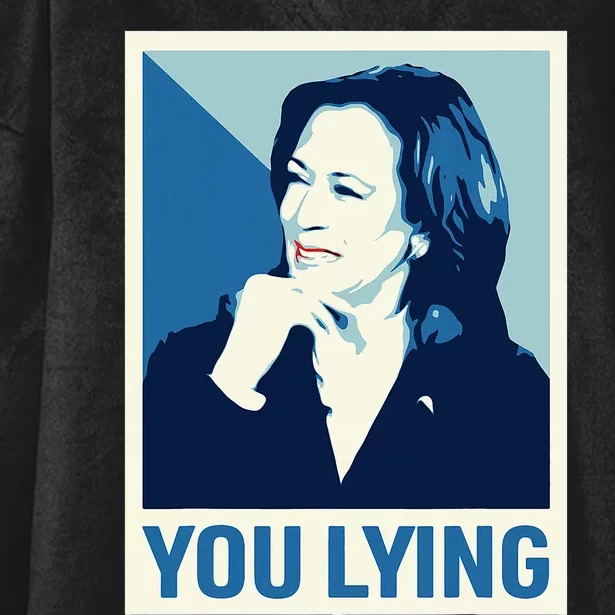 Kamala Harris Trump Debate 2024 Meme I Know You Lying Hooded Wearable Blanket